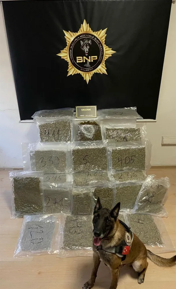 BALIKESİR’DE 12 KİLO 600 GR. ESRAR ELE GEÇİRİLDİ