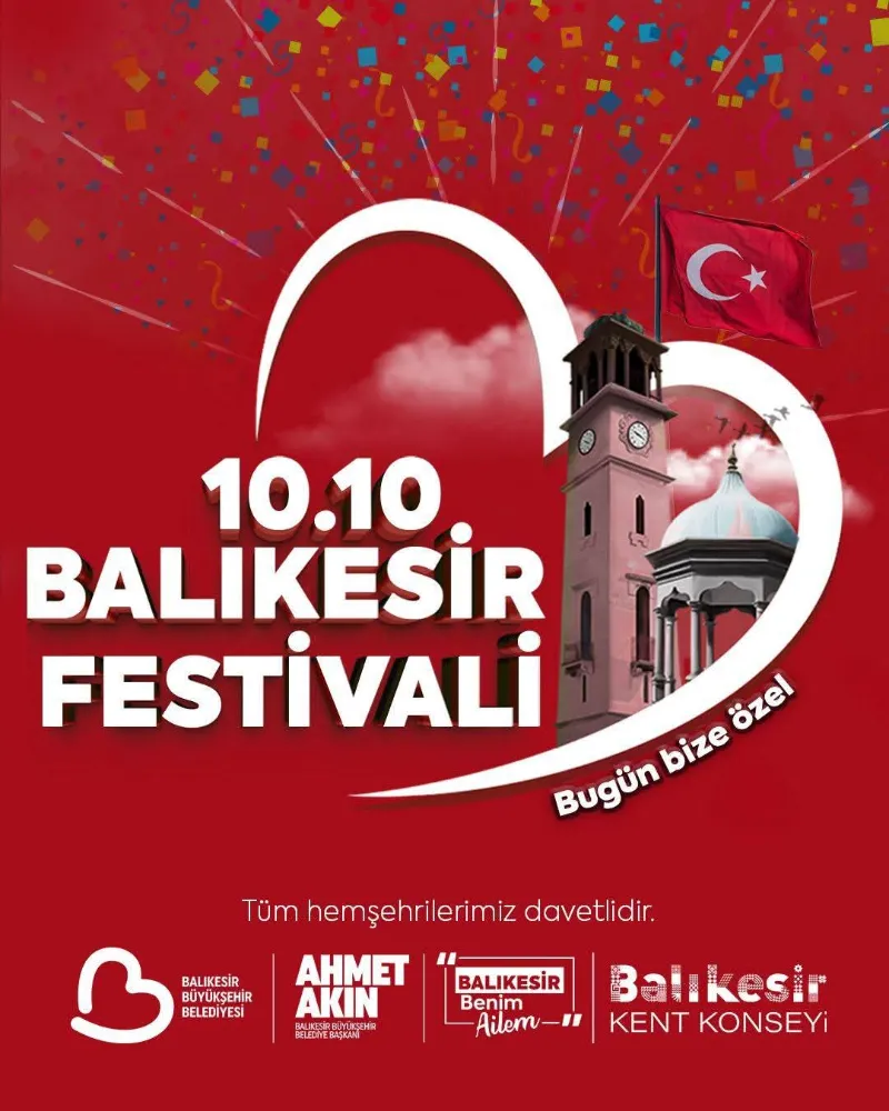 10.10 DÜNYA BALIKESİRLİLER GÜNÜNE DAVET