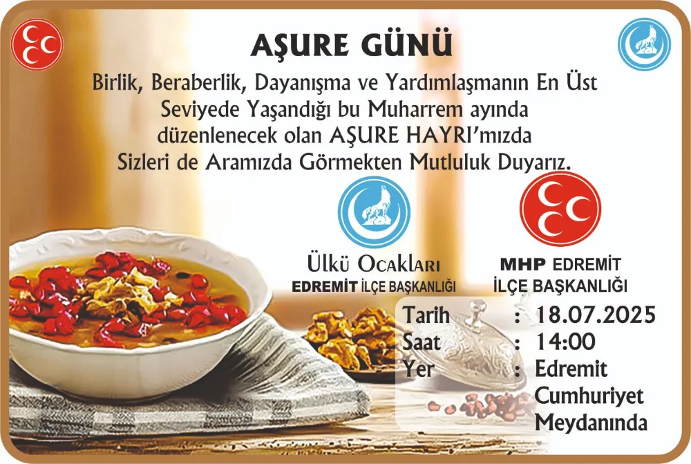 AŞURE GÜNÜNE DAVET